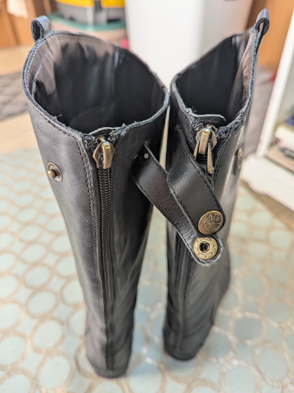 Sam Edelman Penny 2 Black Wide Calf Riding Books - Picture 6 of 6